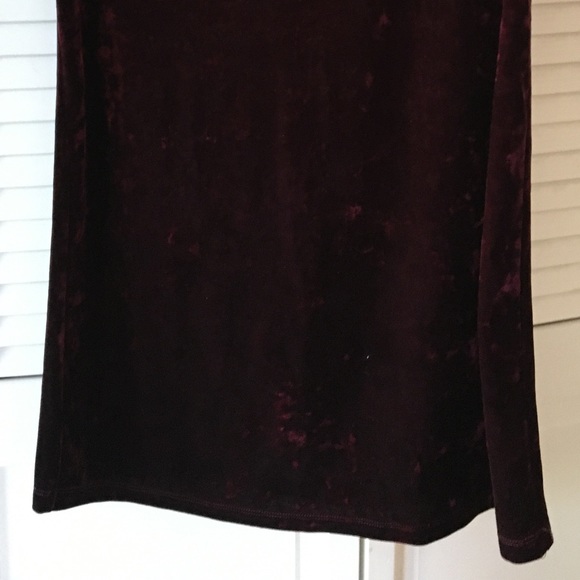 Crushed Red Velvet Dress - Picture 2 of 2